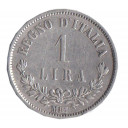 1863 - Vittorio Emanuele II 1 LIRA Valore Zecca Milano Ag BB+